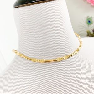 Simple Gold Hard Collar Necklace